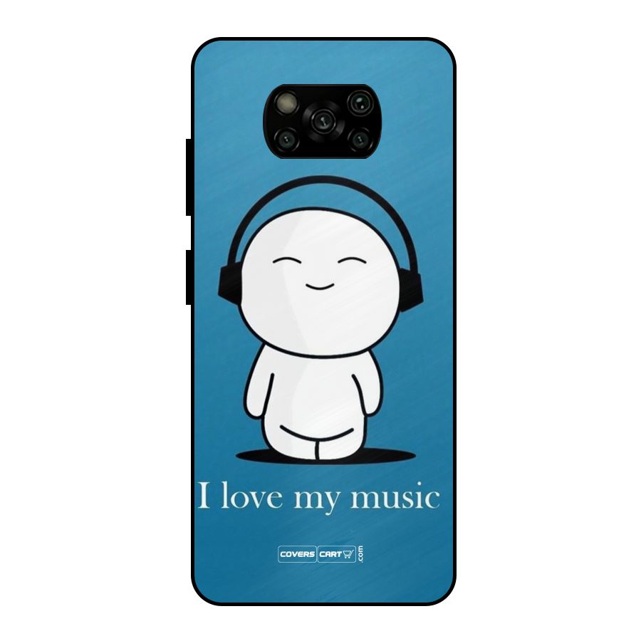 Love for Music Metal Back Case for Poco X3