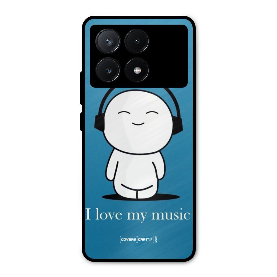 Love for Music Metal Back Case for Poco X6 Pro