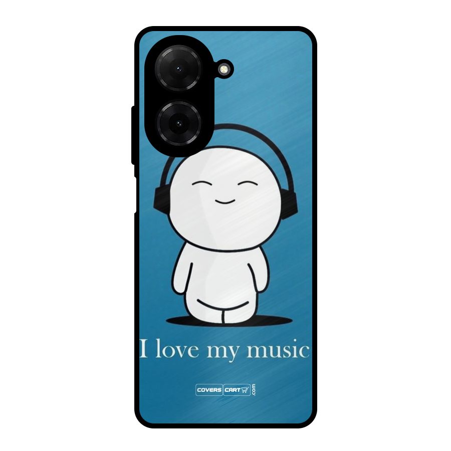 Love for Music Metal Back Case for Redmi A5 4G