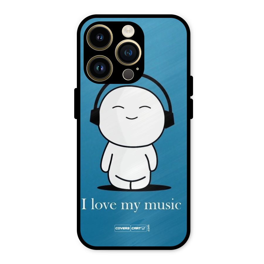 Love for Music Metal Back Case for iPhone 14 Pro