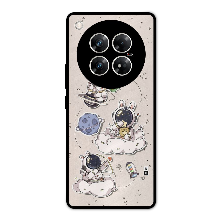 Lovely Astronaut Playing Metal Back Case for Infinix Zero 40 5G