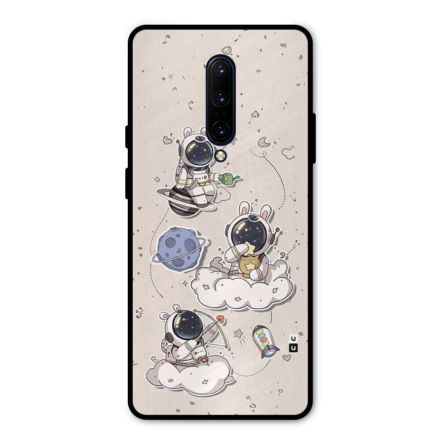 Lovely Astronaut Playing Metal Back Case for OnePlus 7 Pro