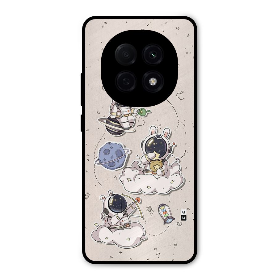 Lovely Astronaut Playing Metal Back Case for Oppo F29 Pro