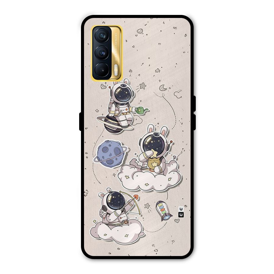 Lovely Astronaut Playing Metal Back Case for Realme X7