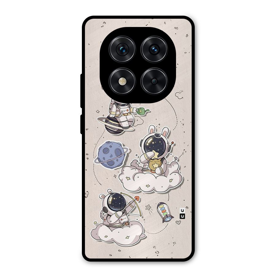 Lovely Astronaut Playing Metal Back Case for Redmi Note 14 Pro 5G