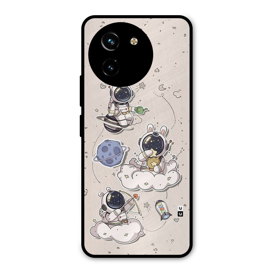 Lovely Astronaut Playing Metal Back Case for Vivo T3x