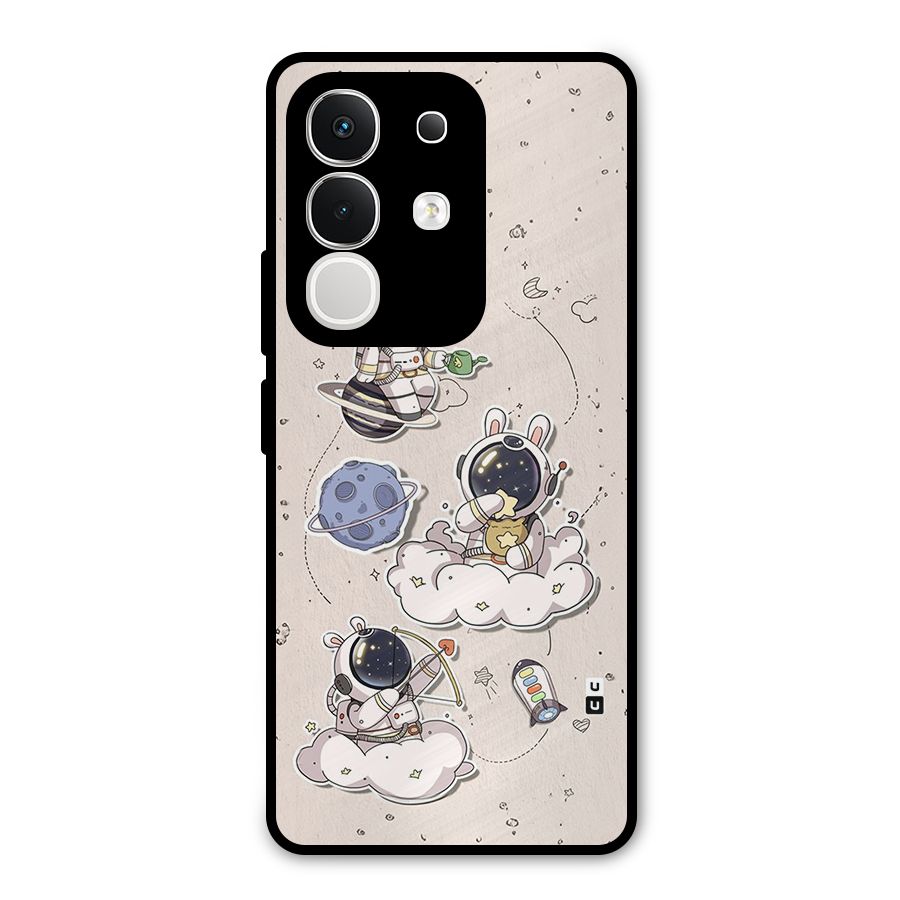 Lovely Astronaut Playing Metal Back Case for Vivo T4x