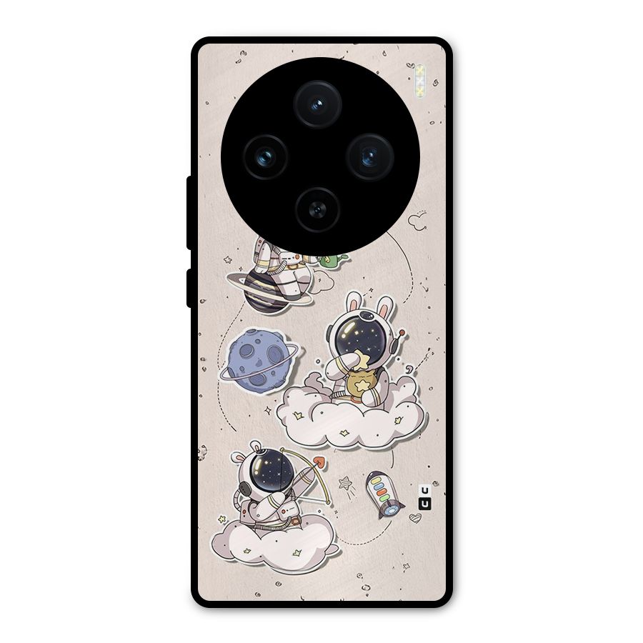 Lovely Astronaut Playing Metal Back Case for Vivo X100