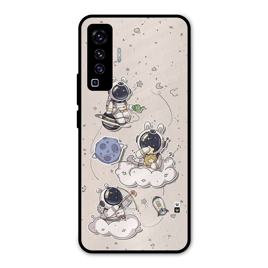 Lovely Astronaut Playing Metal Back Case for Vivo X50