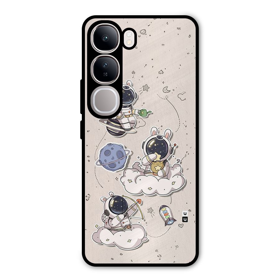 Lovely Astronaut Playing Metal Back Case for Vivo Y300
