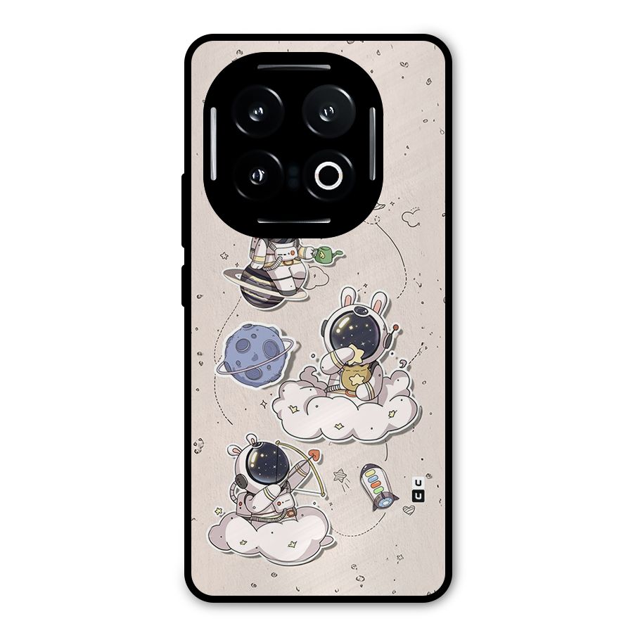 Lovely Astronaut Playing Metal Back Case for iQOO 13