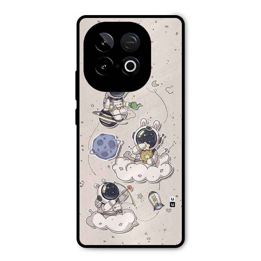 Lovely Astronaut Playing Metal Back Case for iQOO Neo 10