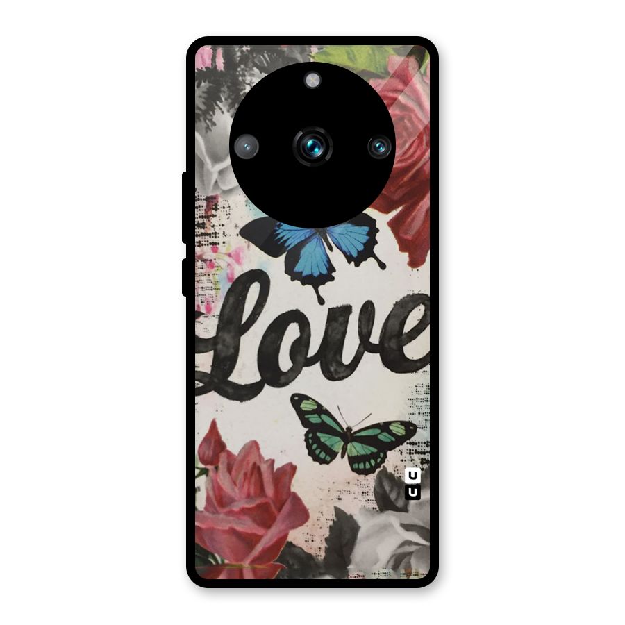 Lovely Butterfly Love Glass Back Case for Realme 11 Pro