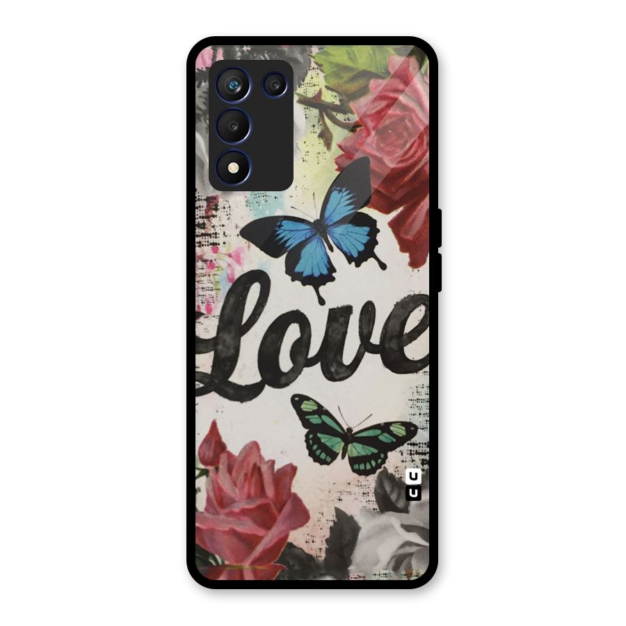 Lovely Butterfly Love Glass Back Case for Realme 9 5G Speed