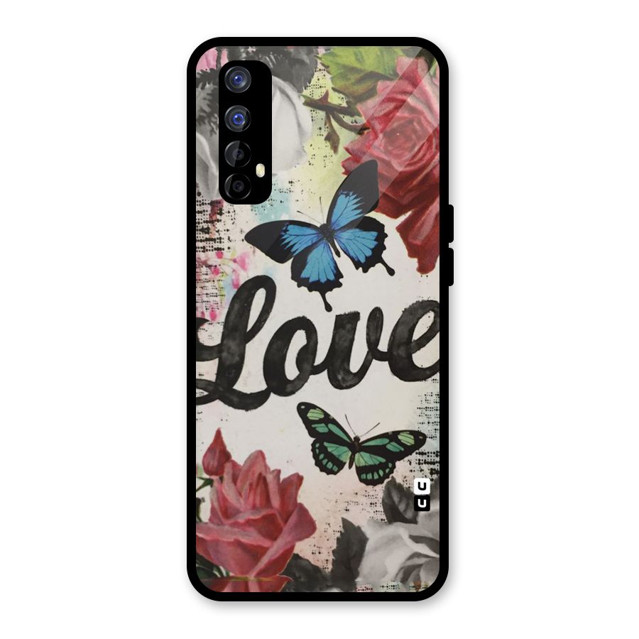 Lovely Butterfly Love Glass Back Case for Realme Narzo 20 Pro