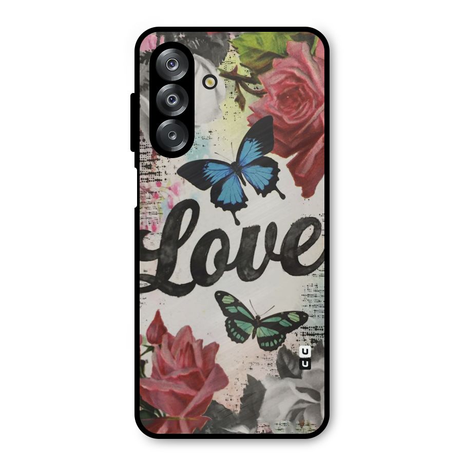 Lovely Butterfly Love Metal Back Case for Galaxy A26