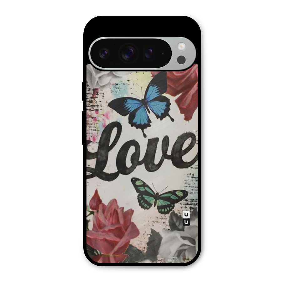 Lovely Butterfly Love Metal Back Case for Google Pixel 9 Pro XL