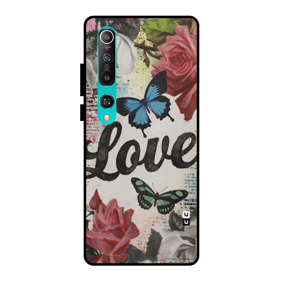 Lovely Butterfly Love Metal Back Case for Mi 10