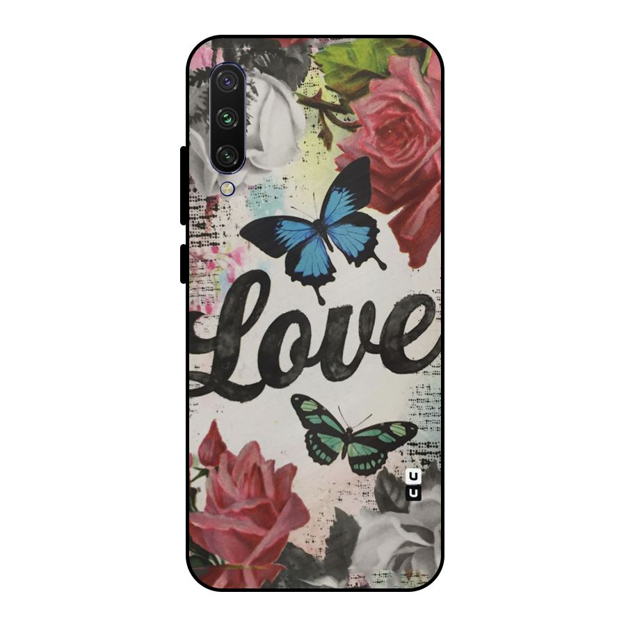 Lovely Butterfly Love Metal Back Case for Mi A3