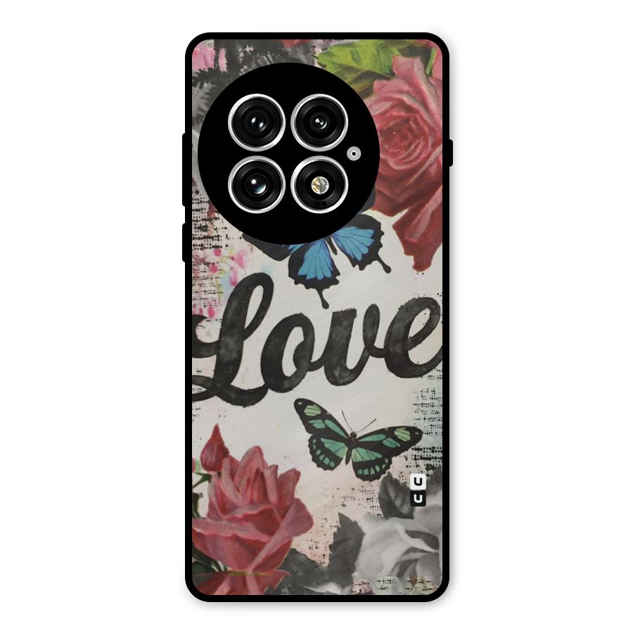 Lovely Butterfly Love Metal Back Case for OnePlus 13