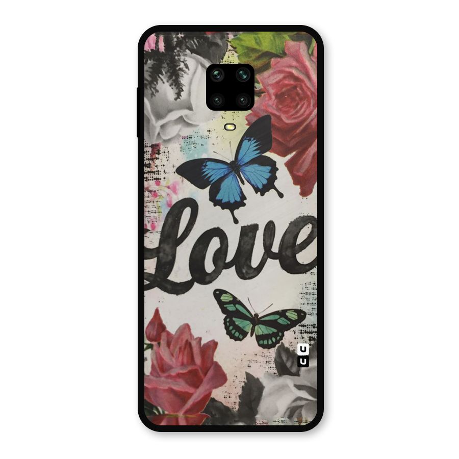 Lovely Butterfly Love Metal Back Case for Poco M2