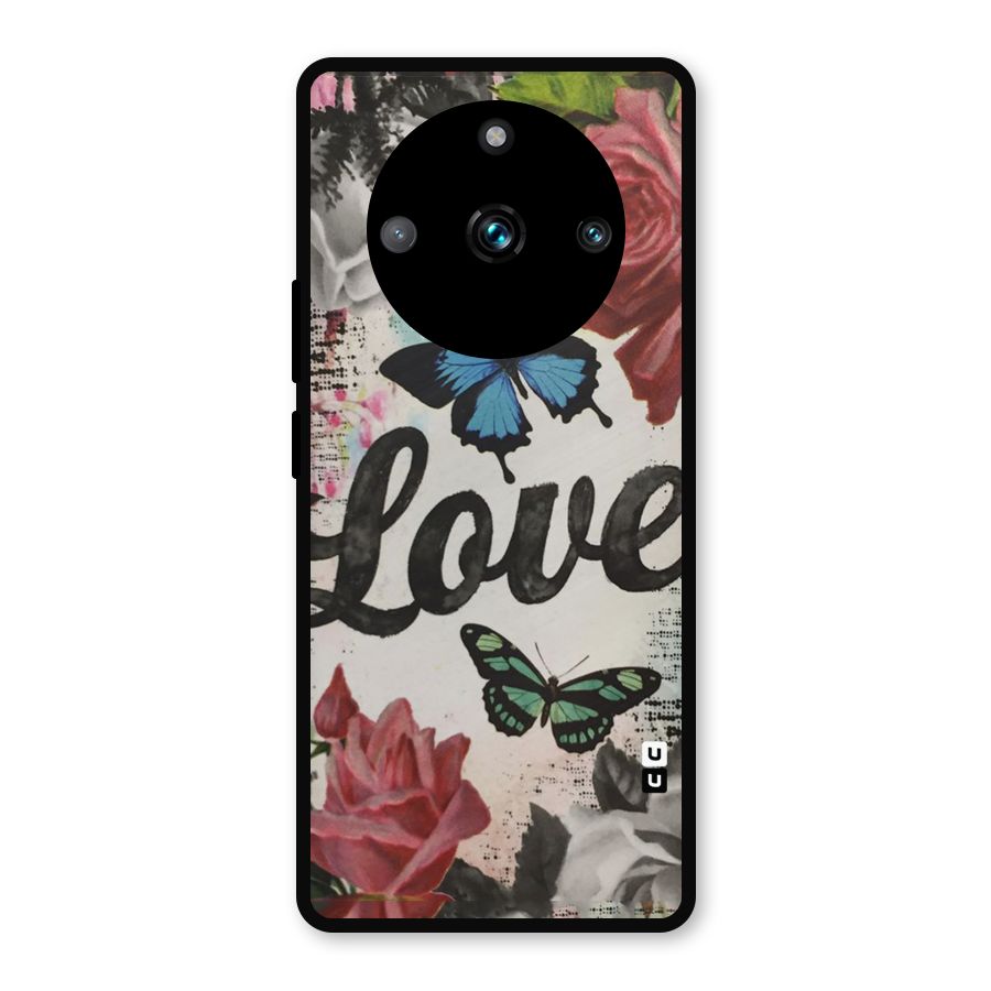 Lovely Butterfly Love Metal Back Case for Realme 11 Pro