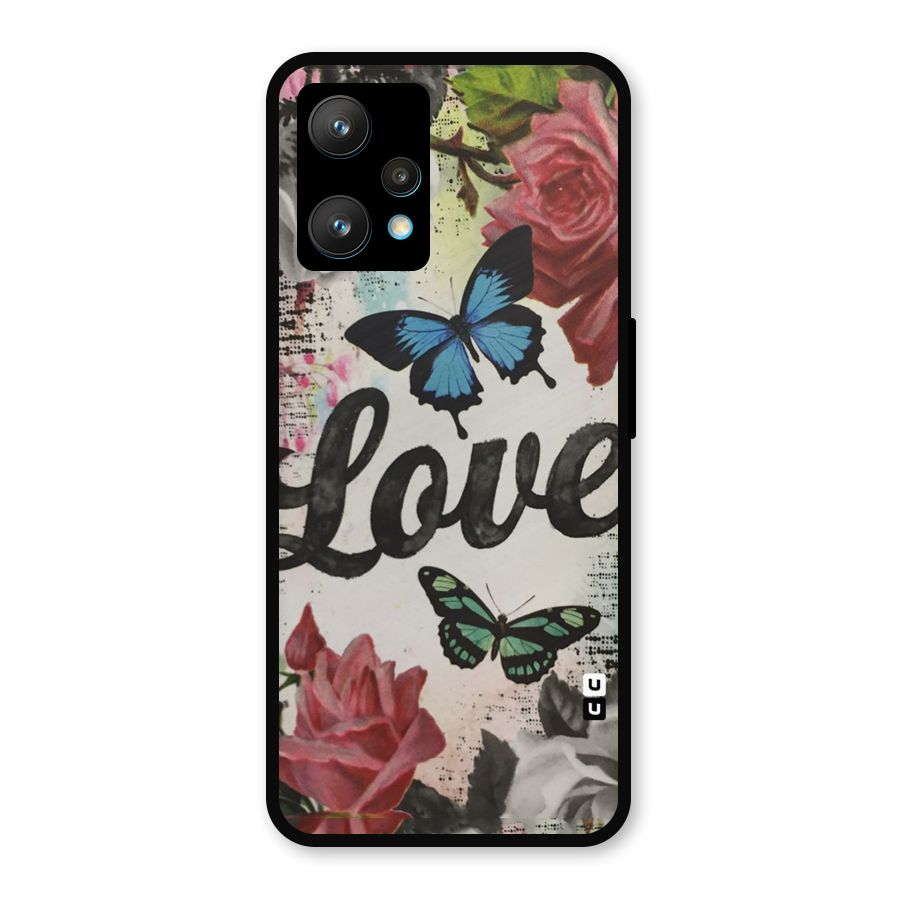 Lovely Butterfly Love Metal Back Case for Realme 9 Pro Plus 5G