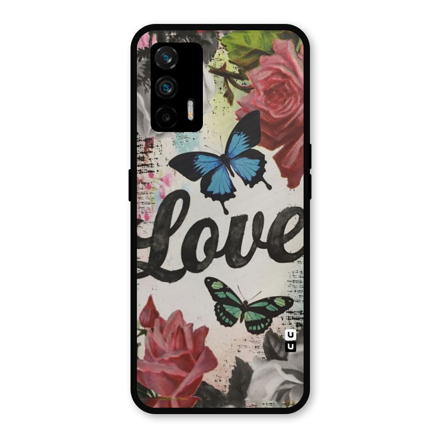 Lovely Butterfly Love Metal Back Case for Realme GT 5G