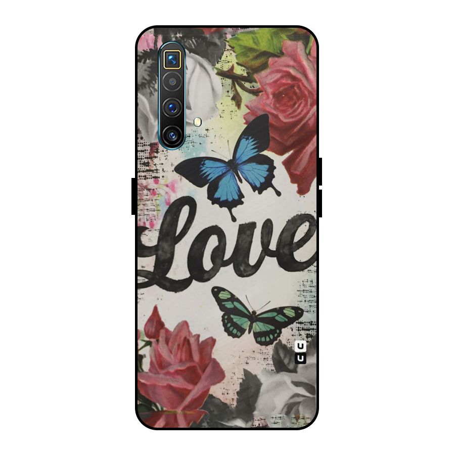 Lovely Butterfly Love Metal Back Case for Realme X3