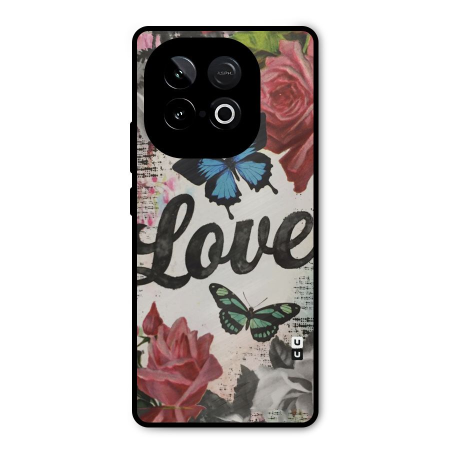 Lovely Butterfly Love Metal Back Case for iQOO Neo 10