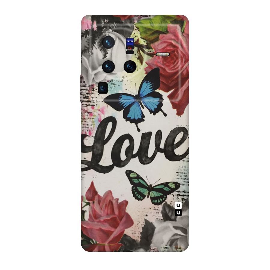 Lovely Butterfly Love Original Polycarbonate Back Case for Vivo X80