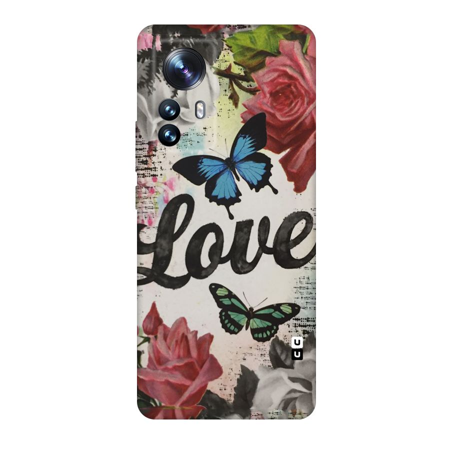 Lovely Butterfly Love Original Polycarbonate Back Case for Xiaomi 12 Pro