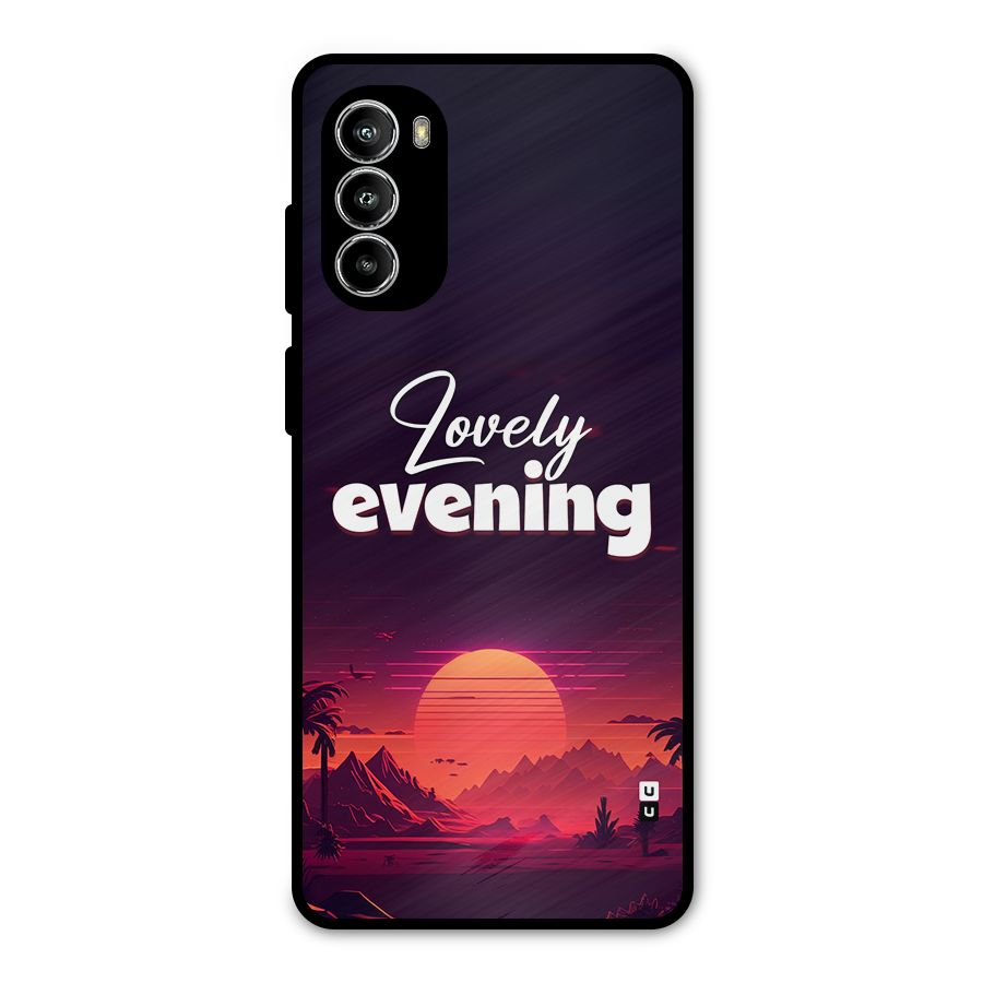 Lovely Evening Metal Back Case for Moto G52