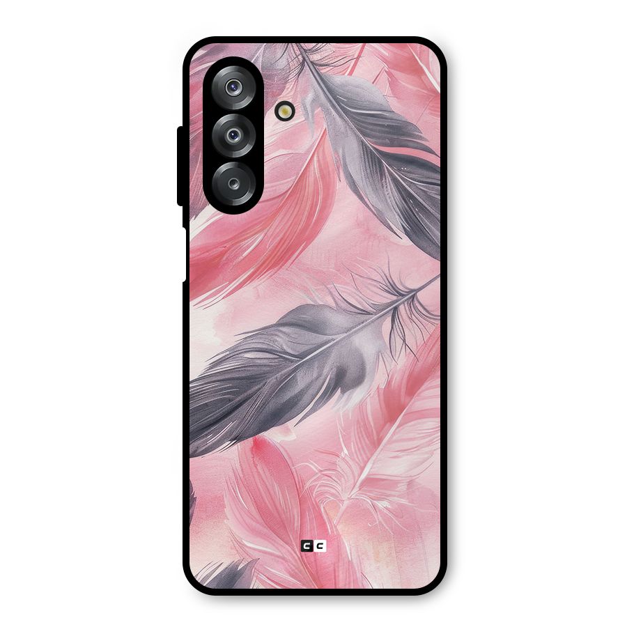 Lovely Feather Metal Back Case for Galaxy A26
