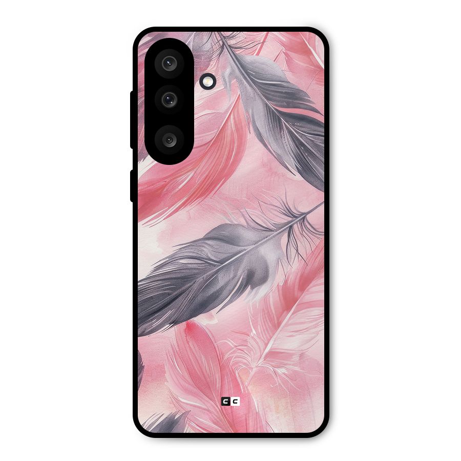 Lovely Feather Metal Back Case for Galaxy M56