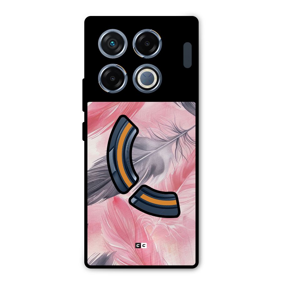 Lovely Feather Metal Back Case for Infinix GT 20 Pro