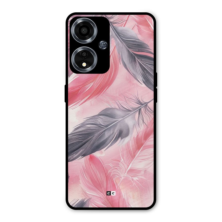 Lovely Feather Metal Back Case for Oppo A59