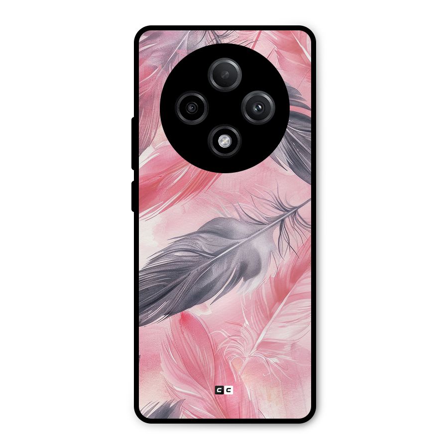 Lovely Feather Metal Back Case for Oppo F27 Pro Plus