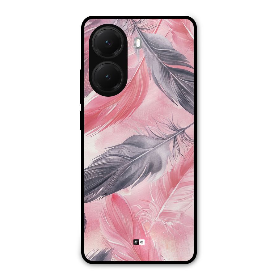 Lovely Feather Metal Back Case for Poco X7 Pro