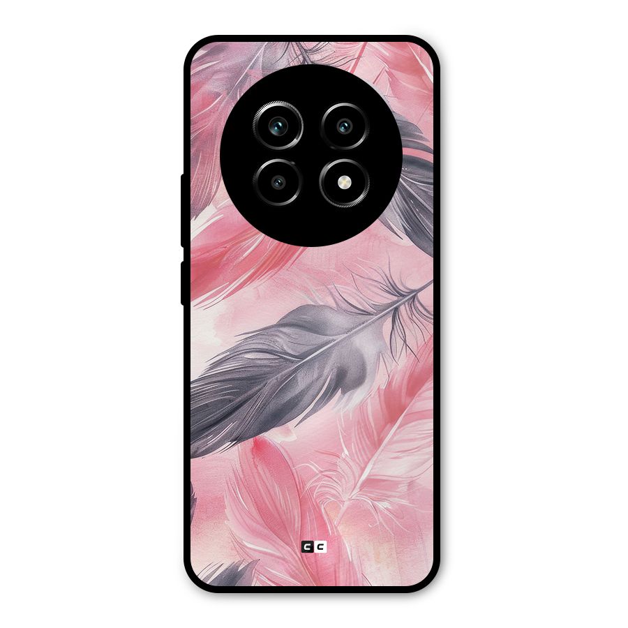 Lovely Feather Metal Back Case for Realme 13 Pro