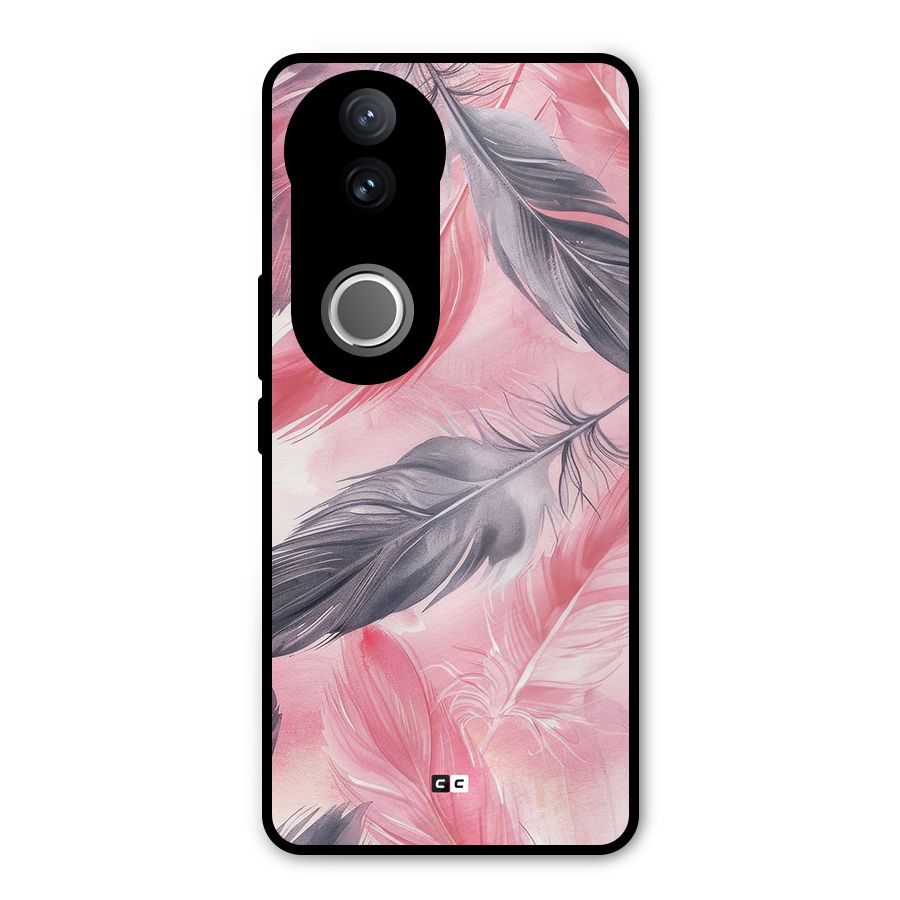 Lovely Feather Metal Back Case for Vivo V50e