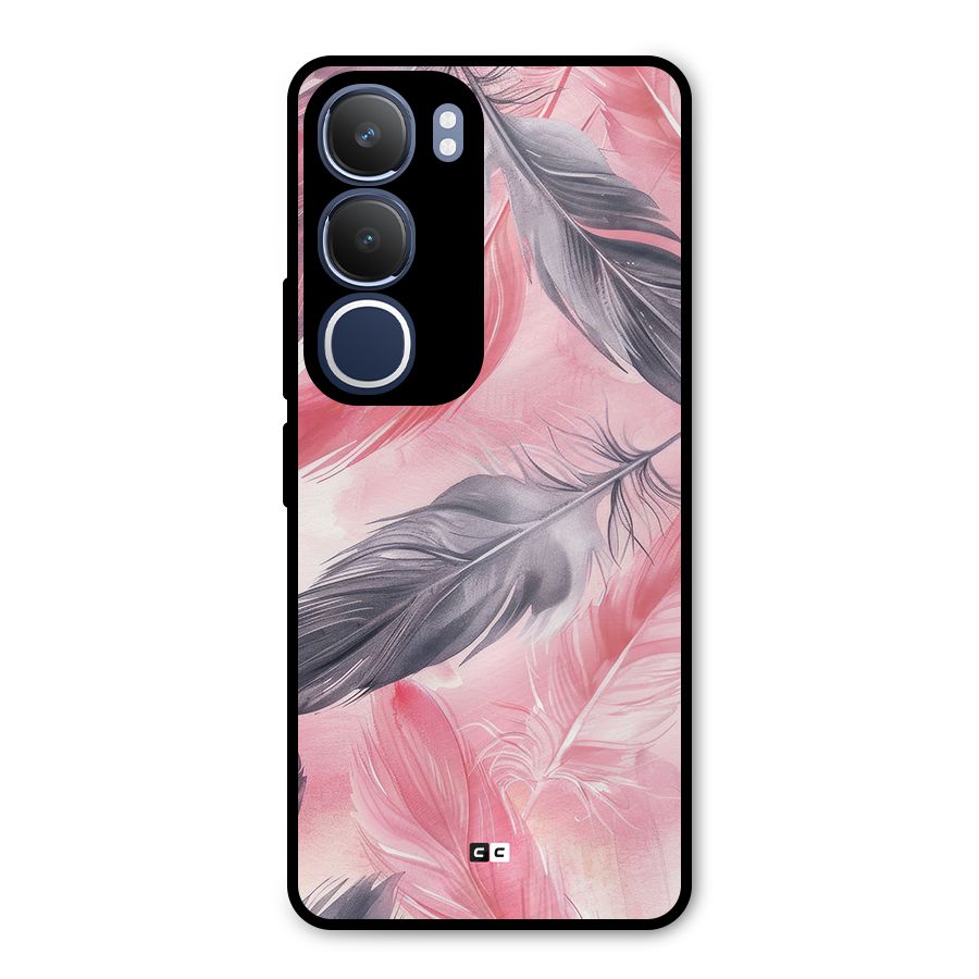 Lovely Feather Metal Back Case for Vivo Y29