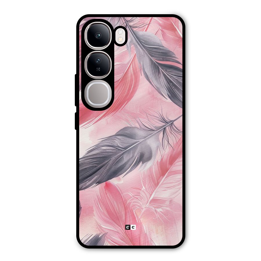 Lovely Feather Metal Back Case for Vivo Y300