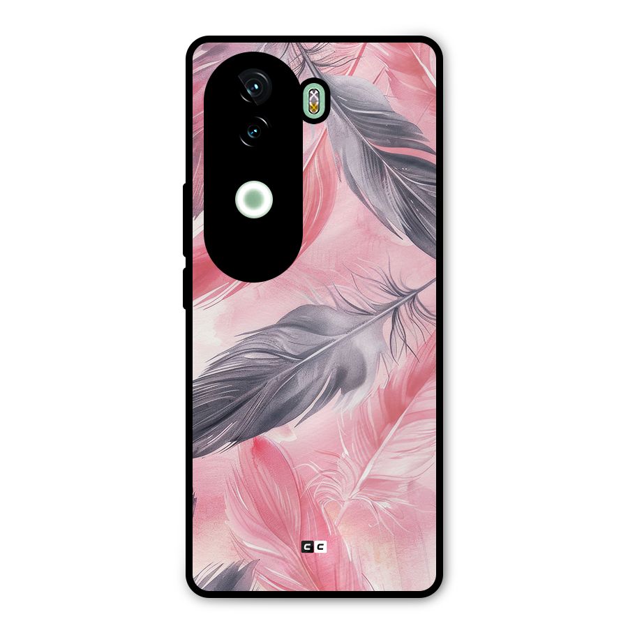 Lovely Feather Metal Back Case for iQOO Z9s