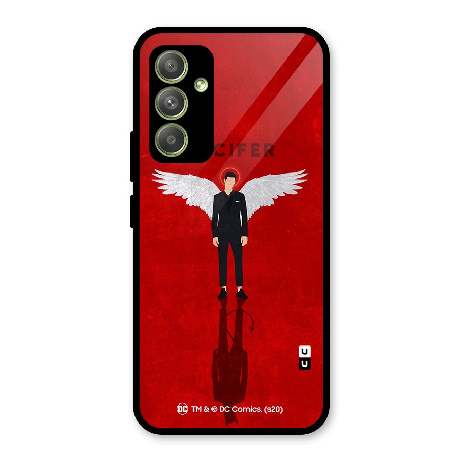 Lucifer Archangel Shadow Glass Back Case for Galaxy A54