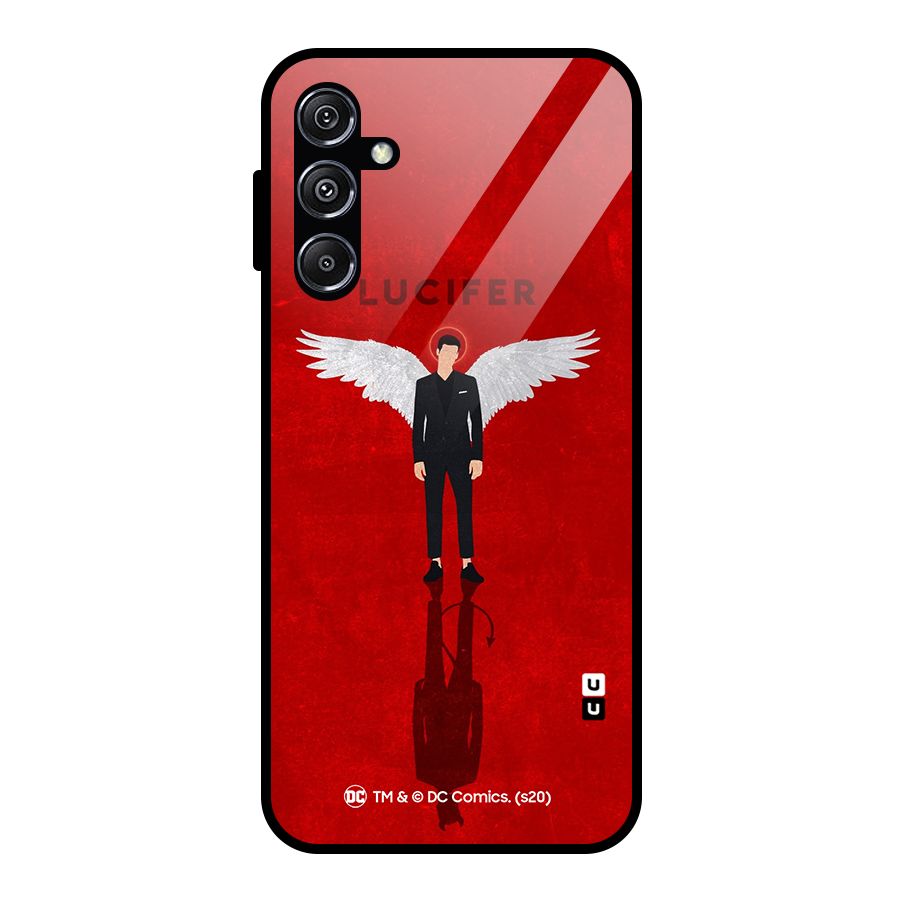 Lucifer Archangel Shadow Glass Back Case for Galaxy M34 5G