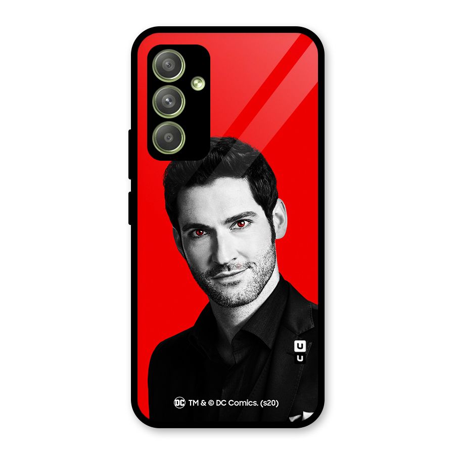 Lucifer Devil Smile Glass Back Case for Galaxy A54