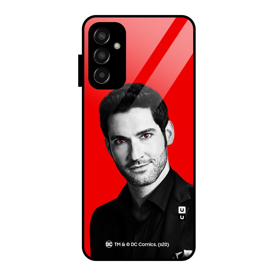 Lucifer Devil Smile Glass Back Case for Galaxy F13