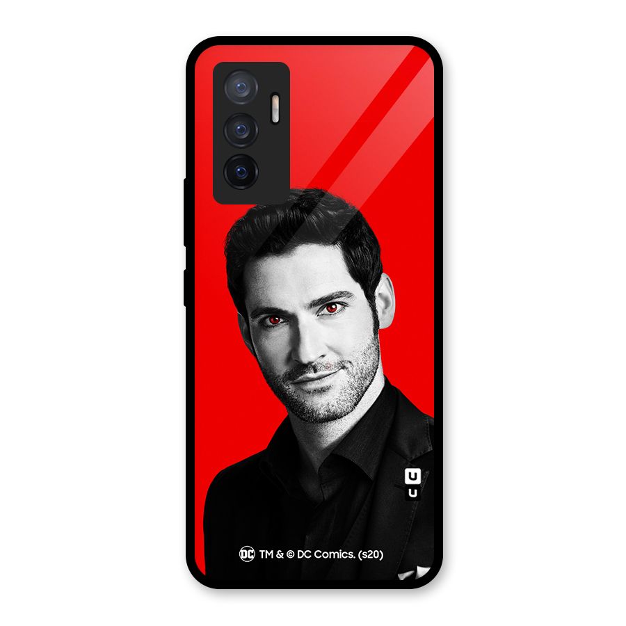 Lucifer Devil Smile Glass Back Case for Vivo V23e