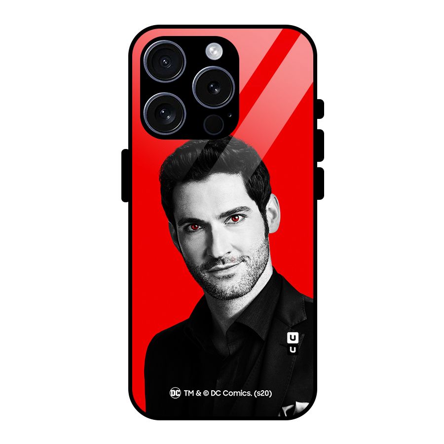 Lucifer Devil Smile Glass Back Case for iPhone 15 Pro